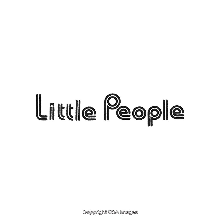 Typography Poster Featuring the Phrase 'Little People' in Modern Design
