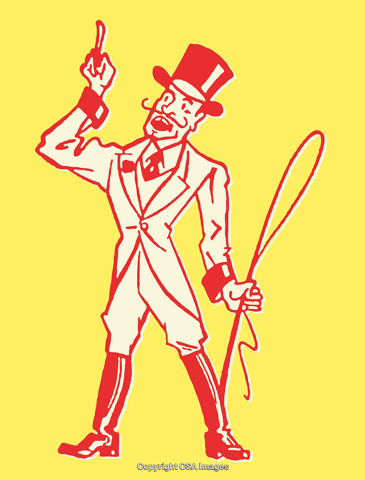 Vintage Line Art Illustration of a Gentleman with Cane on Yellow Background