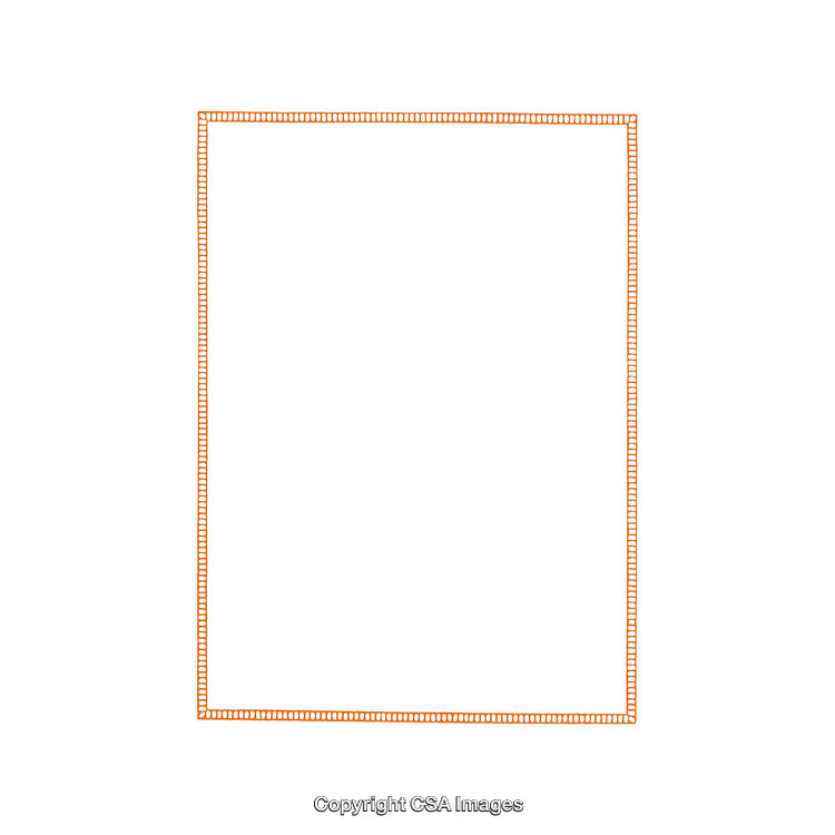Minimalistic Orange-Outlined Frame on a White Background