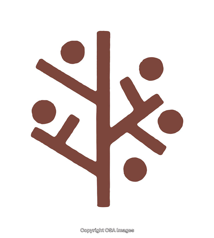 Abstract Brown Symbolic Logo with Minimalist Artistic Design Elements