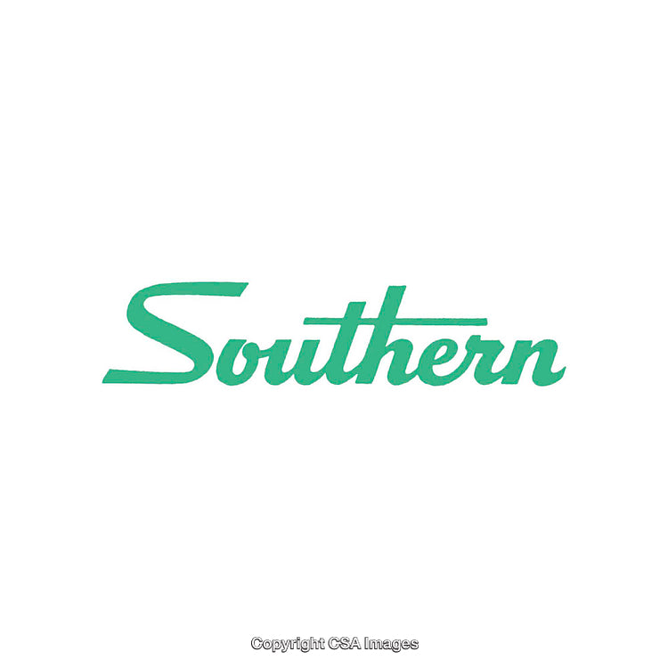 Stylized 'Southern' Text in Green on White Background