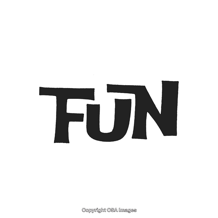 Graphic Design Illustration with the Word "Fun" in Bold Letters