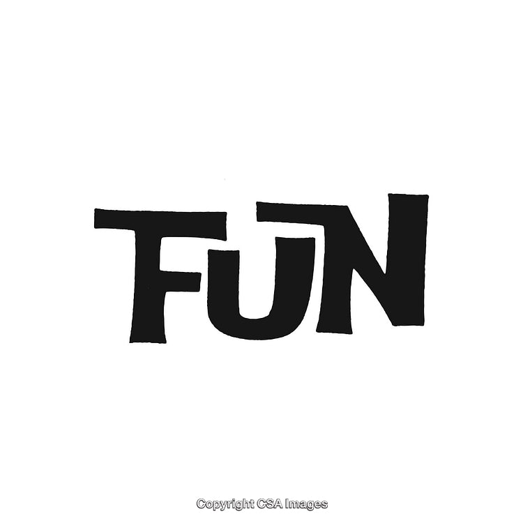 Graphic Design Illustration with the Word "Fun" in Bold Letters