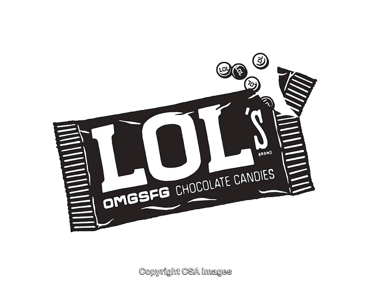 Black and White Packaging Illustration of Candy Brand with Small Details