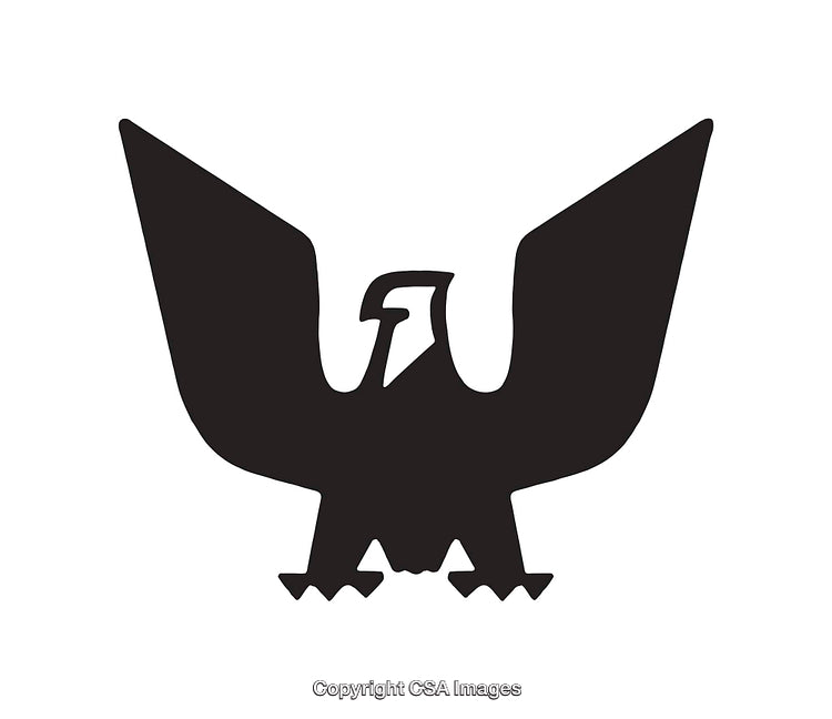 Silhouette of an Abstract Bird Icon in Bold Black Shape