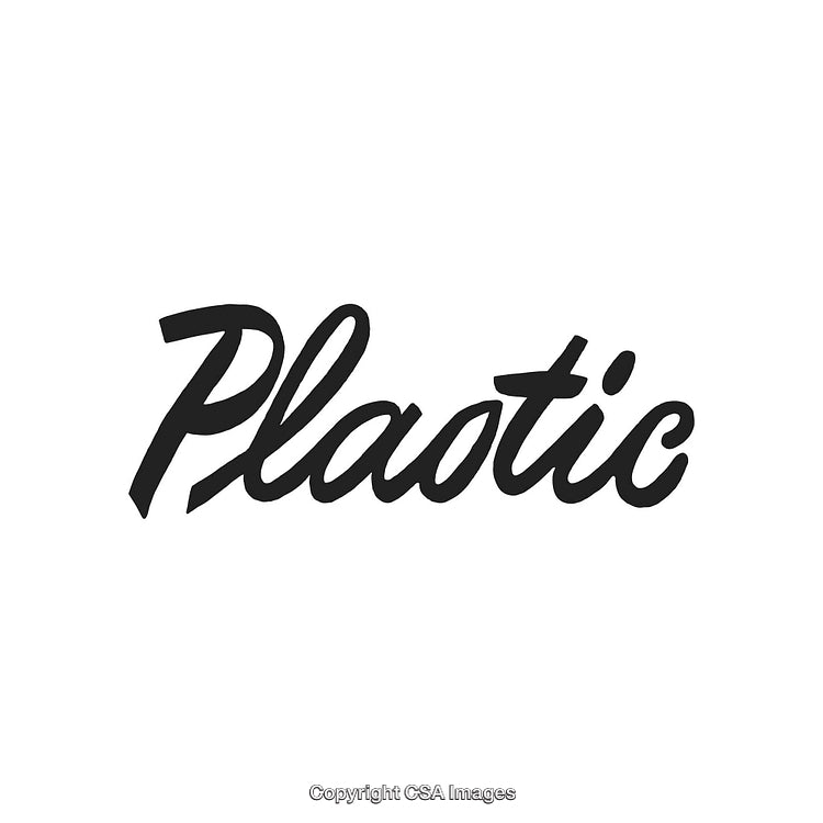 Stylized Logo Design Featuring the Word 'Plaotic' in Black Calligraphy Text