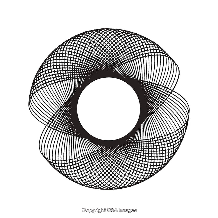 Intricate Black and White Circular Geometric Pattern Design