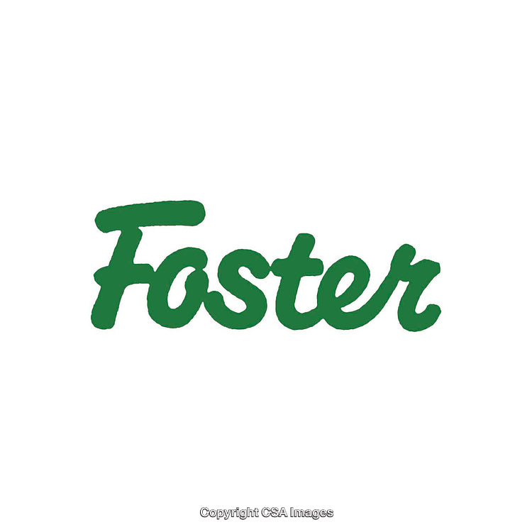 Green Foster Inscription Displayed in Stylish Typeface on White Background