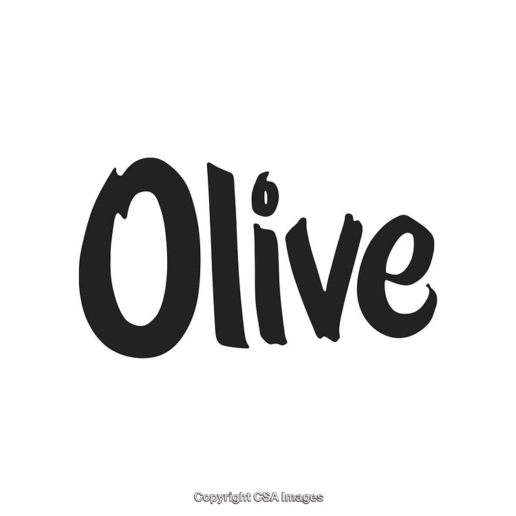 Stylized Olive Wordmark in Bold Black Handwritten Font on White Background