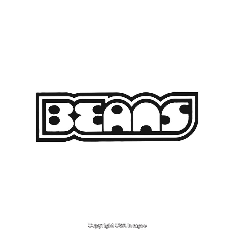 Retro-Styled Beans Logo with Unique Typography and Layout