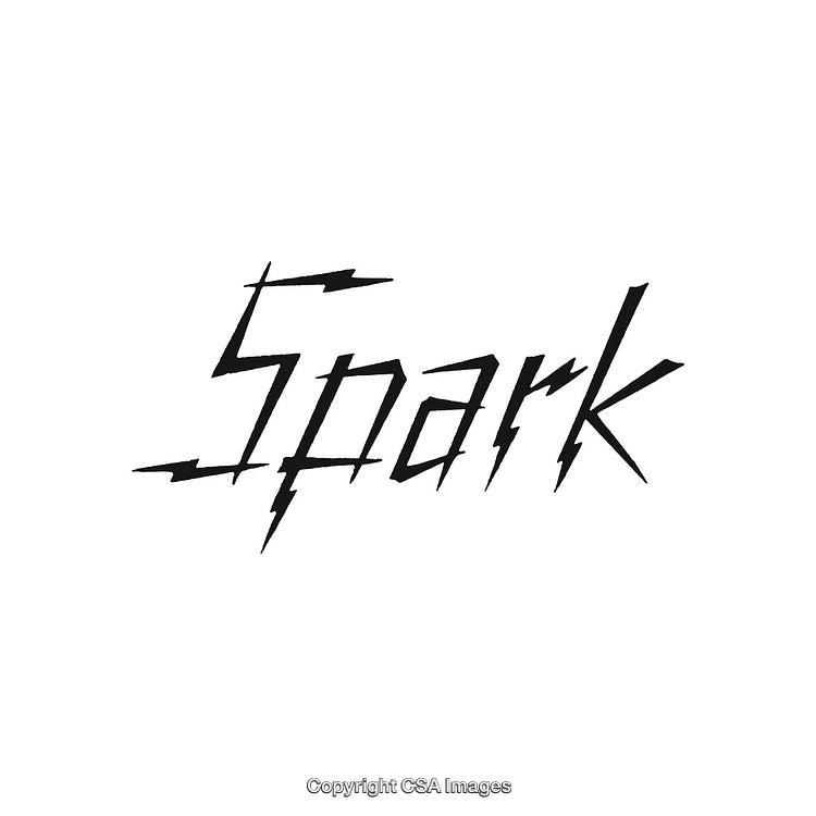 Dynamic Spark Logo Design With Edgy Electric Elements on White Background