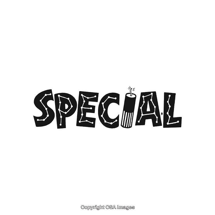 Creative Typography with the Word 'Special' Featuring Playful Special Effects Design