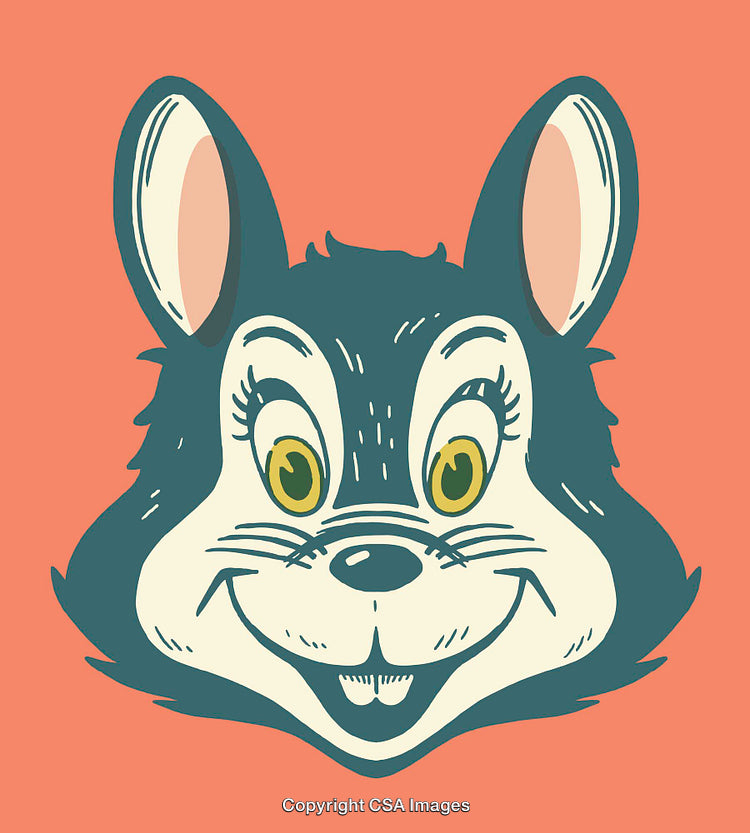 Playful Cartoon Illustration of a Smiling Animal Character on Bright Background