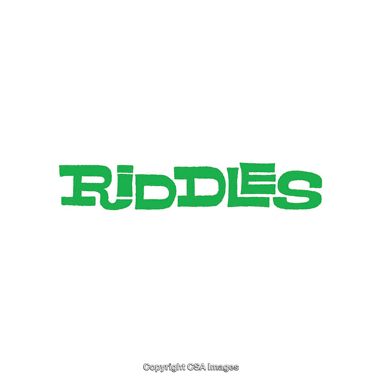 Green Text Design Featuring Riddles in Playful Style