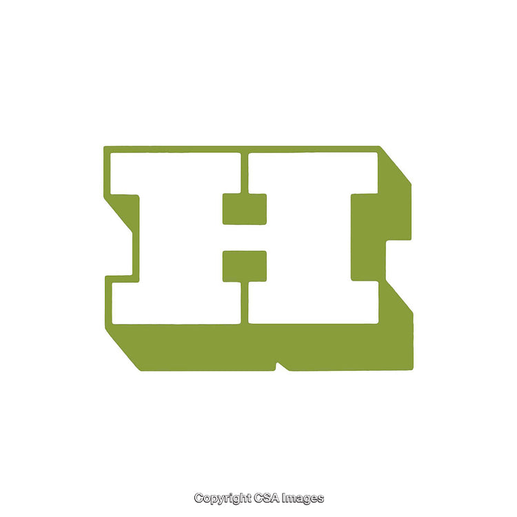Stylized Letter H Logo Design with Simple Green and White Colors