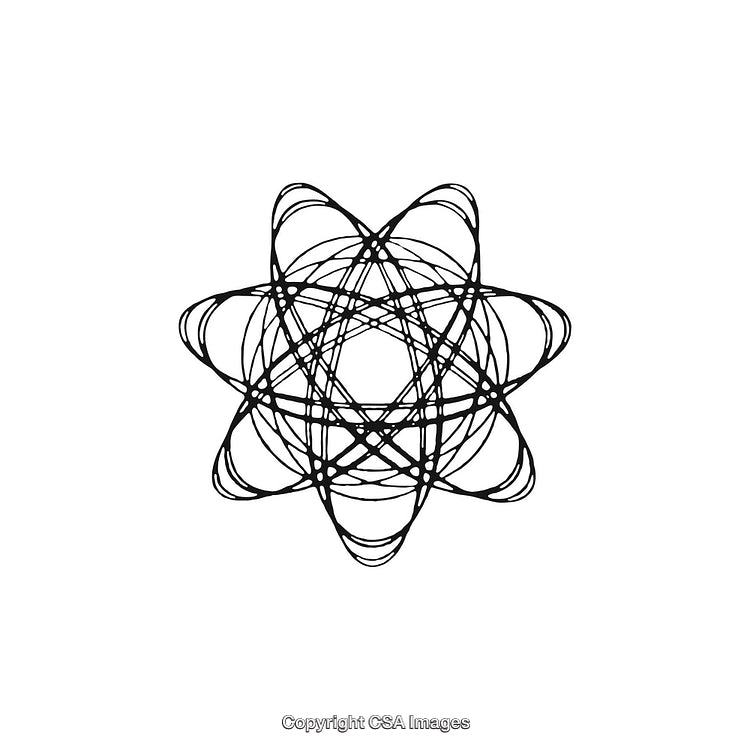 Abstract Black and White Geometric Design Featuring Overlapping Circular Patterns