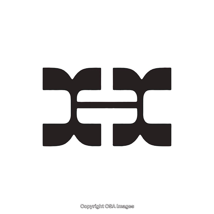 Creative Abstract H Letter Logo Design with Bold Shapes and Symmetry