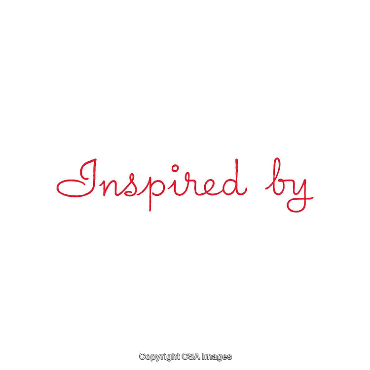 Minimalist Red Script Text Illustration on White Background
