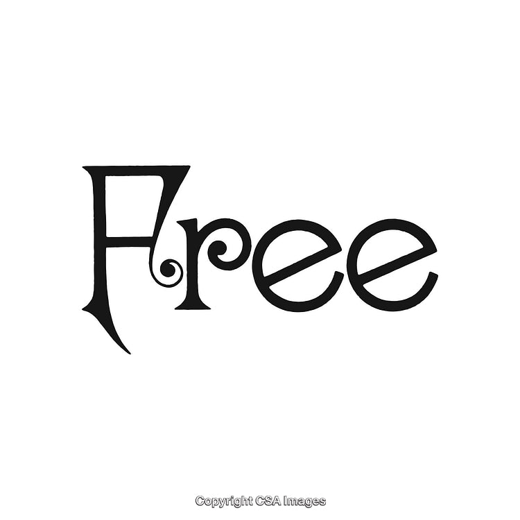Stylized Typographic Representation of the Word 'Free' with Unique Lettering
