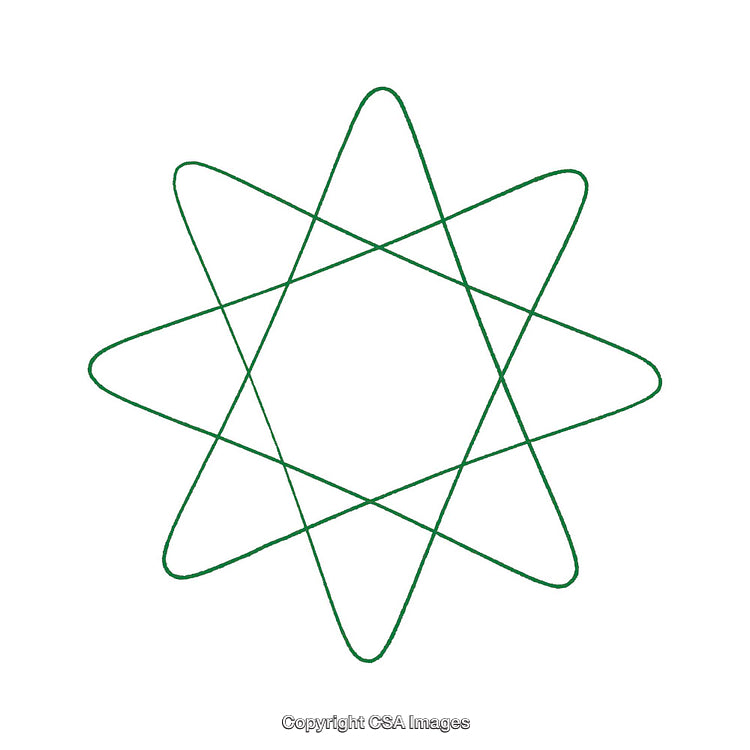 Green Eight-Point Geometric Star Logo on White Background