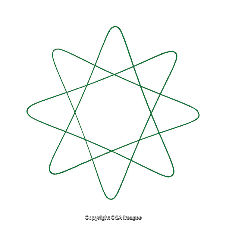 Green Eight-Point Geometric Star Logo on White Background