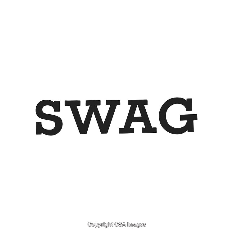 Stylish Text Design Featuring the Word ‘SWAG’ in Bold Black Font