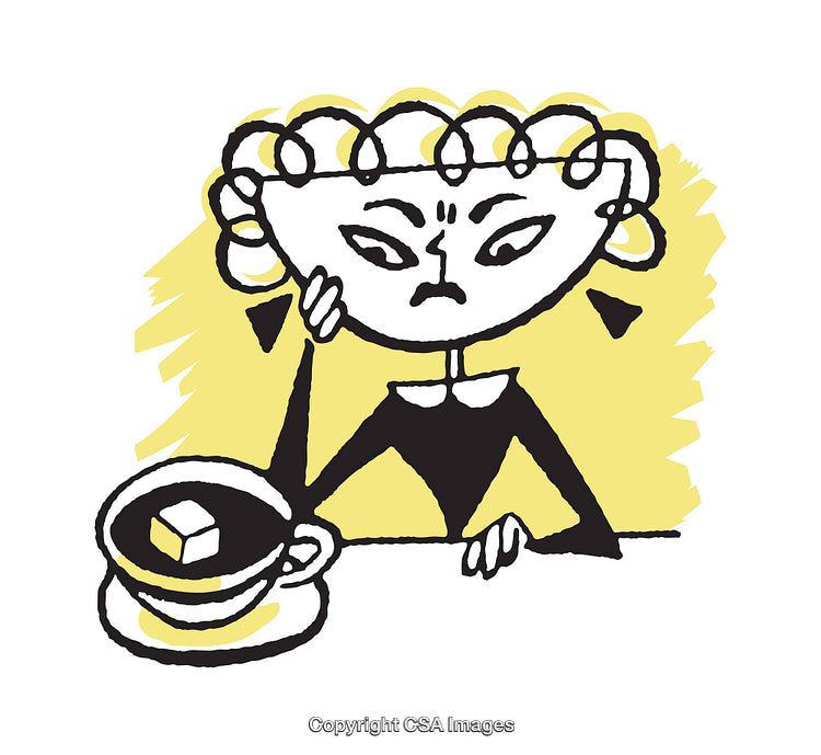 Quirky Cuphead Character Illustration With Coffee and Expressive Art Style