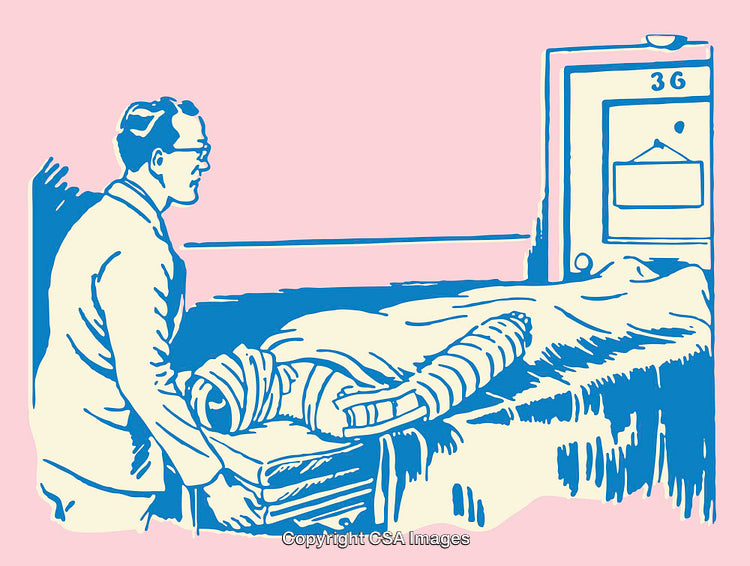 Illustration of a Medical Theme Showing Equipment and a Professional in a Room