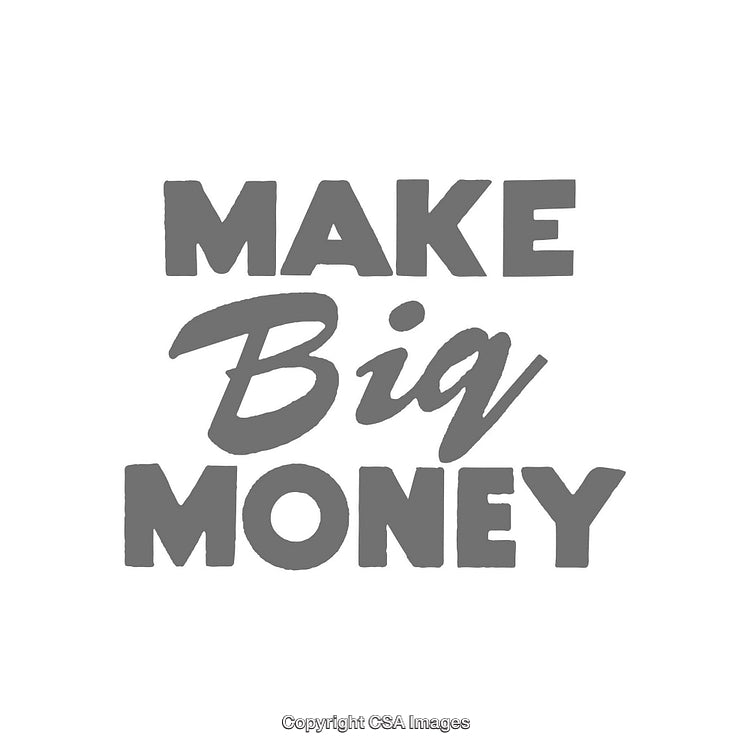 Motivational Text Depicting Financial Success and Wealth Building