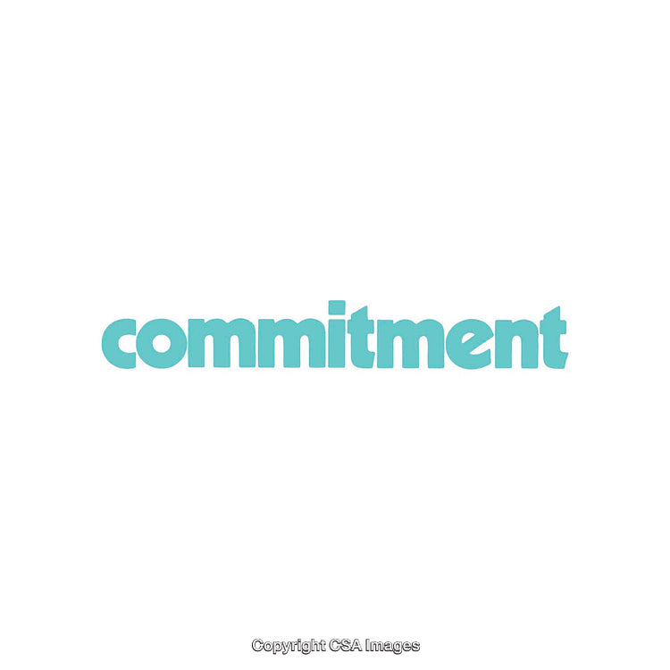 Simple Typography for the Word Commitment in a Modern Design
