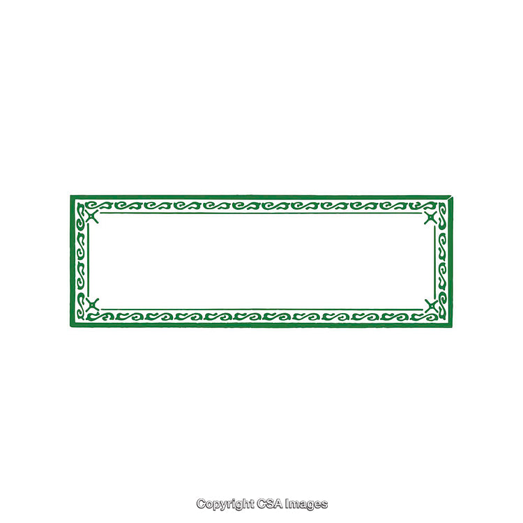 Handcrafted Green Decorative Frame Border with Intricate Artistic Patterns