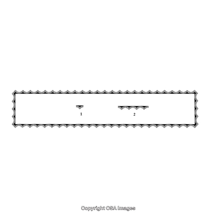 Intricate Black and White Rectangular Border Design with Numbered Details