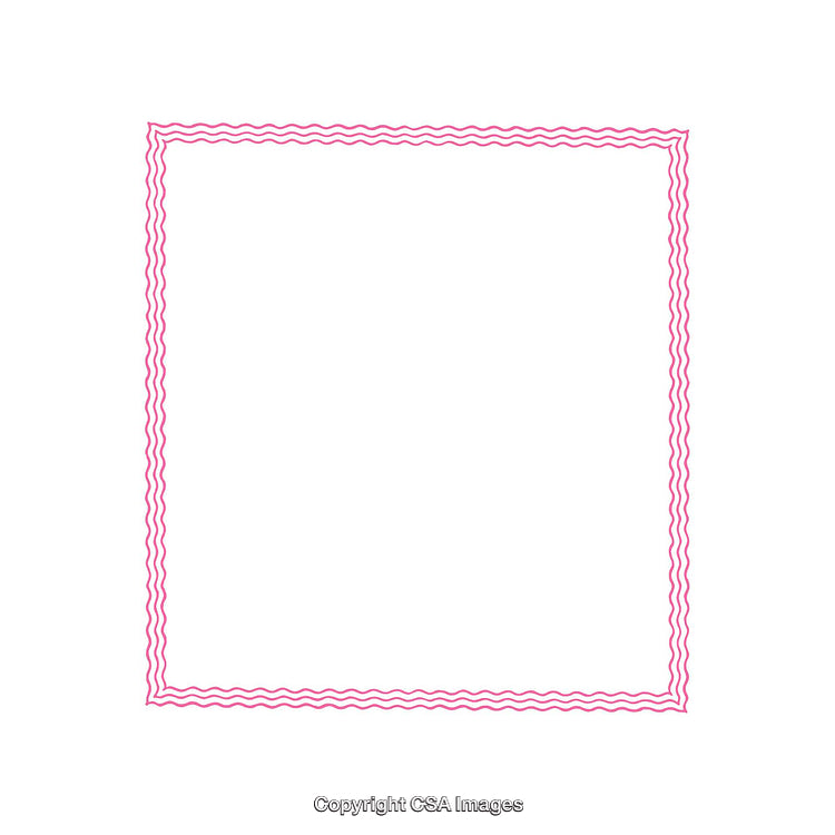 Minimal Pink Wavy Line Frame on a Simple White Background