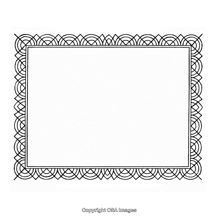 Minimalist Black and White Decorative Border Design with Intricate Patterns