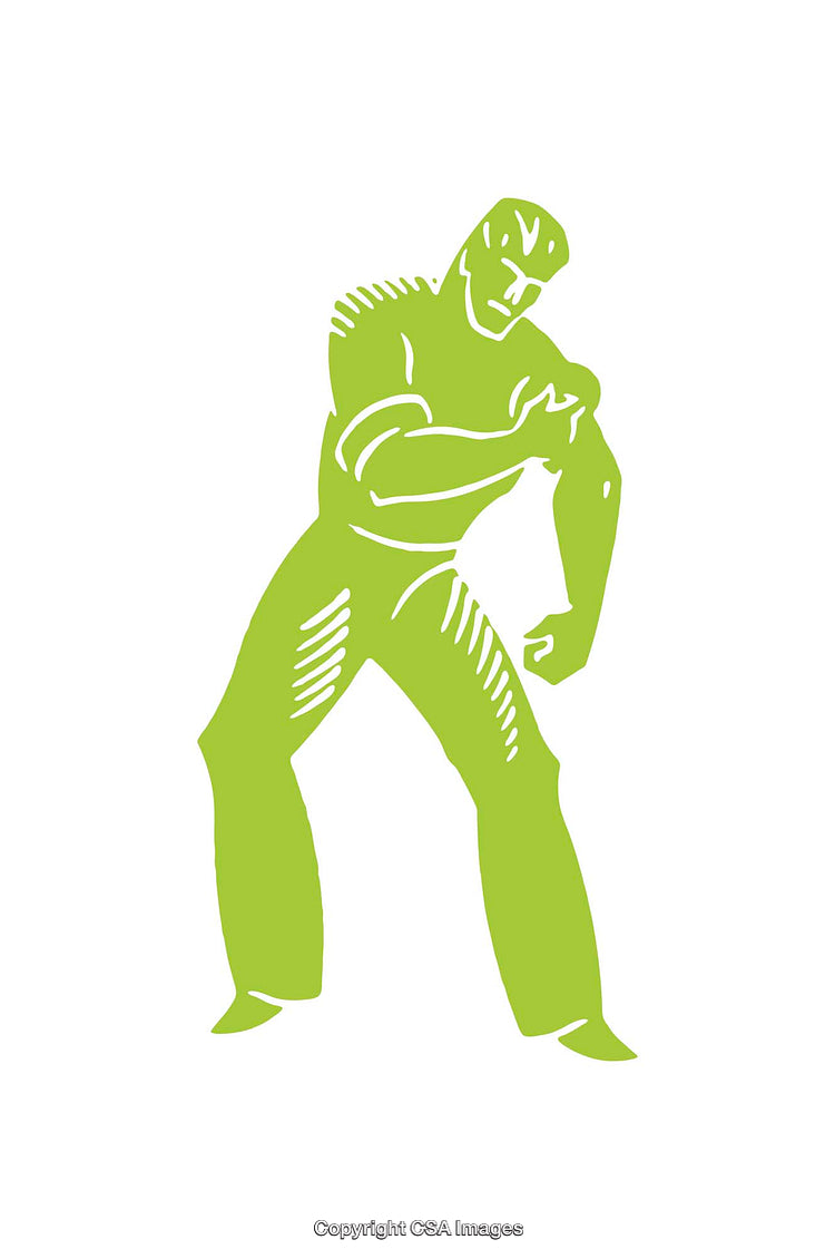 Illustration of a Stylized Man in a Dynamic Artistic Pose