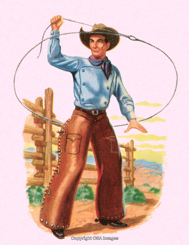 Cowboy Skillfully Spinning a Lasso in a Rustic Western Setting