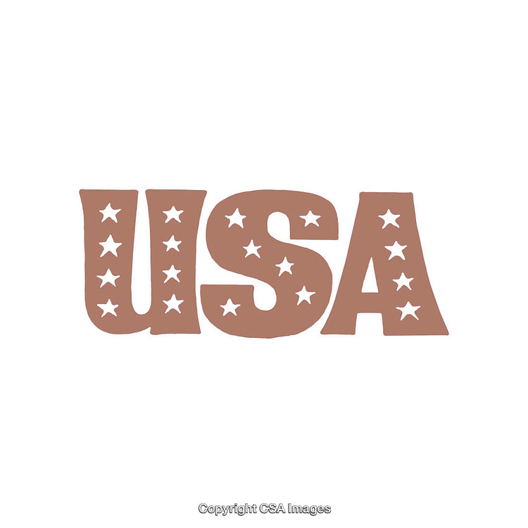 USA Typography With Stars in a Minimalist Design
