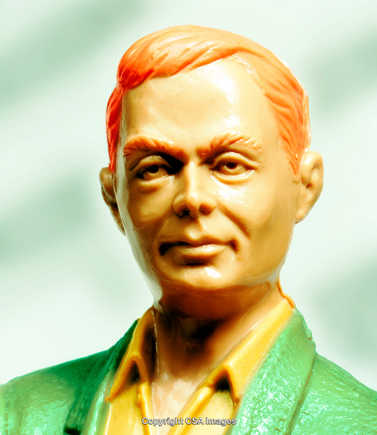 Detailed Close-Up of Male Toy Figure with Bright Colors