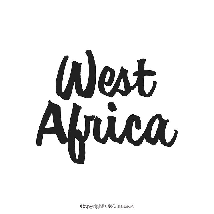 Creative Calligraphy Display Featuring the Words West Africa in Bold Style
