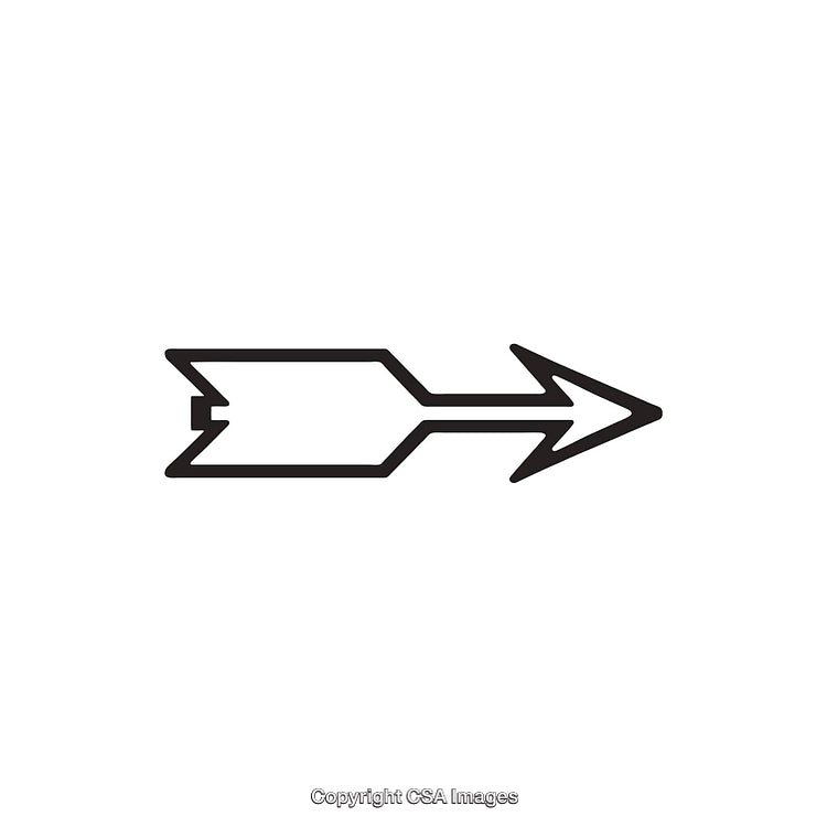 Black and White Arrow Design with Minimalistic Style on White Background