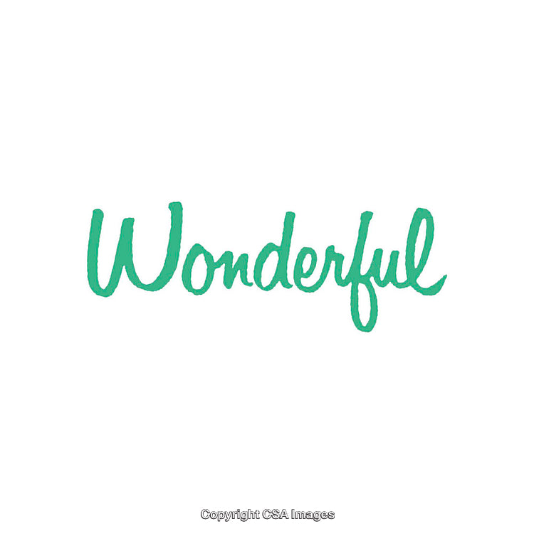 Inspirational Calligraphy Style Word Quote in Green on White Background