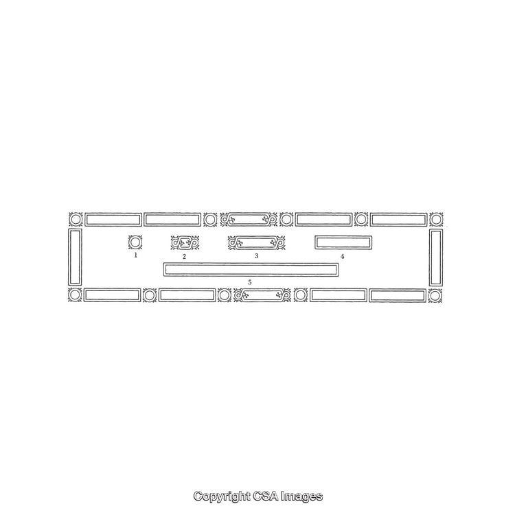Architectural Blueprint of a Classical Column Layout with Detailed Elements