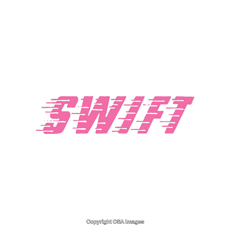 Bold Pink Stylized Typography Design with Dynamic Effects on White Background