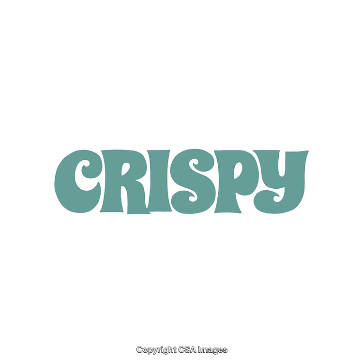 Retro Styled Green Text Design with Crisp Themes on White Background