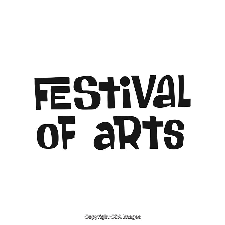 Festival of Arts Text in Playful Handwritten Calligraphy