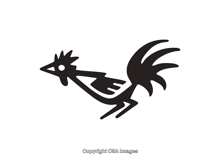 Stylized Black And White Rooster Line Art Design For Artistic Projects