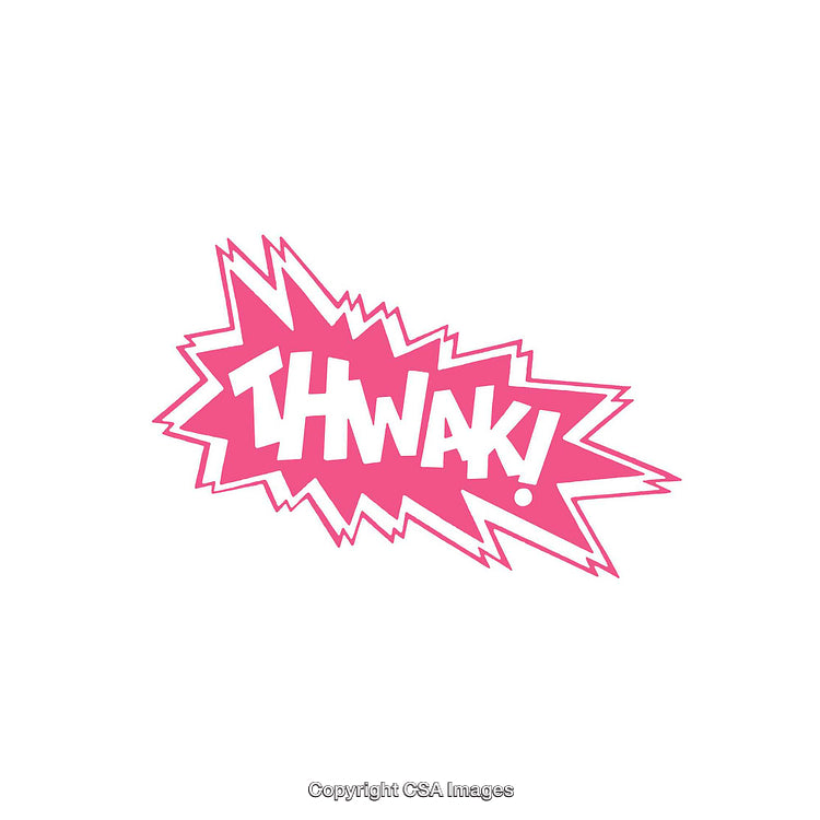 Comic Style Pink Sound Effect Text Illustration in Dynamic Caption Shape