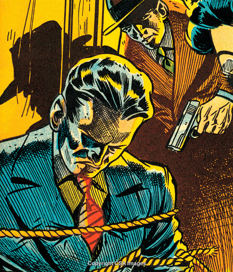 Dramatic Comic Style Illustration Featuring Tense Confrontation and Intense Action