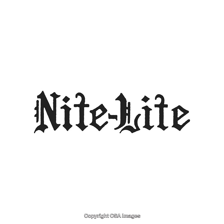 Bold Gothic Style Nite-Lite Logo Presented in Black Typography