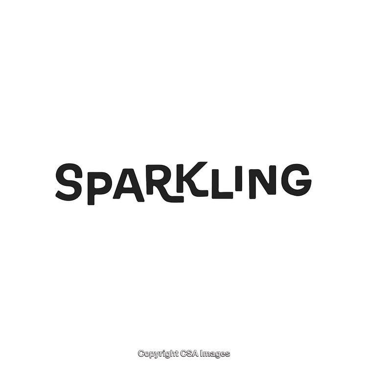 Modern Minimalist Typography Design Featuring the Word Sparkling in Bold Style
